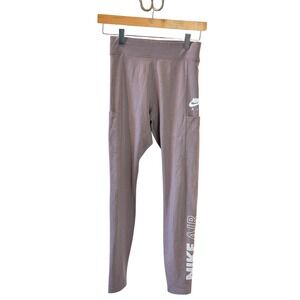 Nike Air Womens High Waisted Leggings Purple Mauve Pockets RN#56323 Small NWT